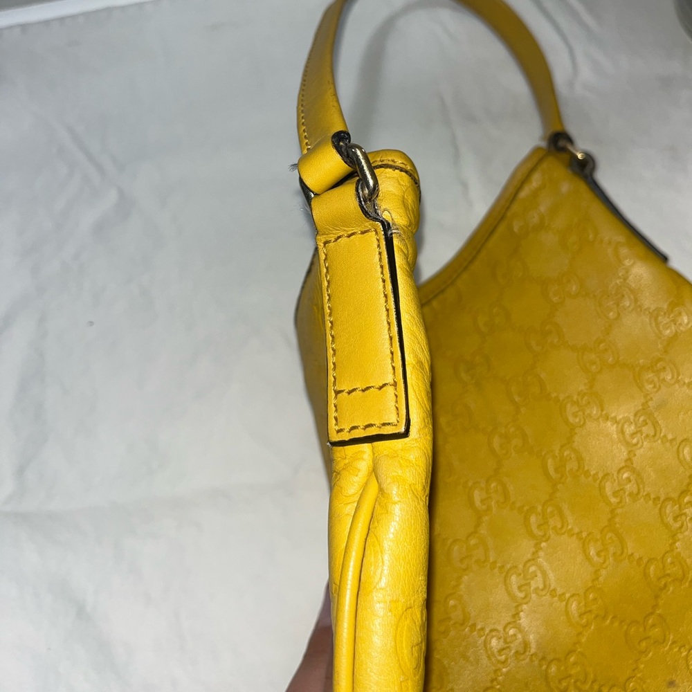 Gucci Yellow Guccissima Leather Medium Britt Hobo - Picture 4 of 9